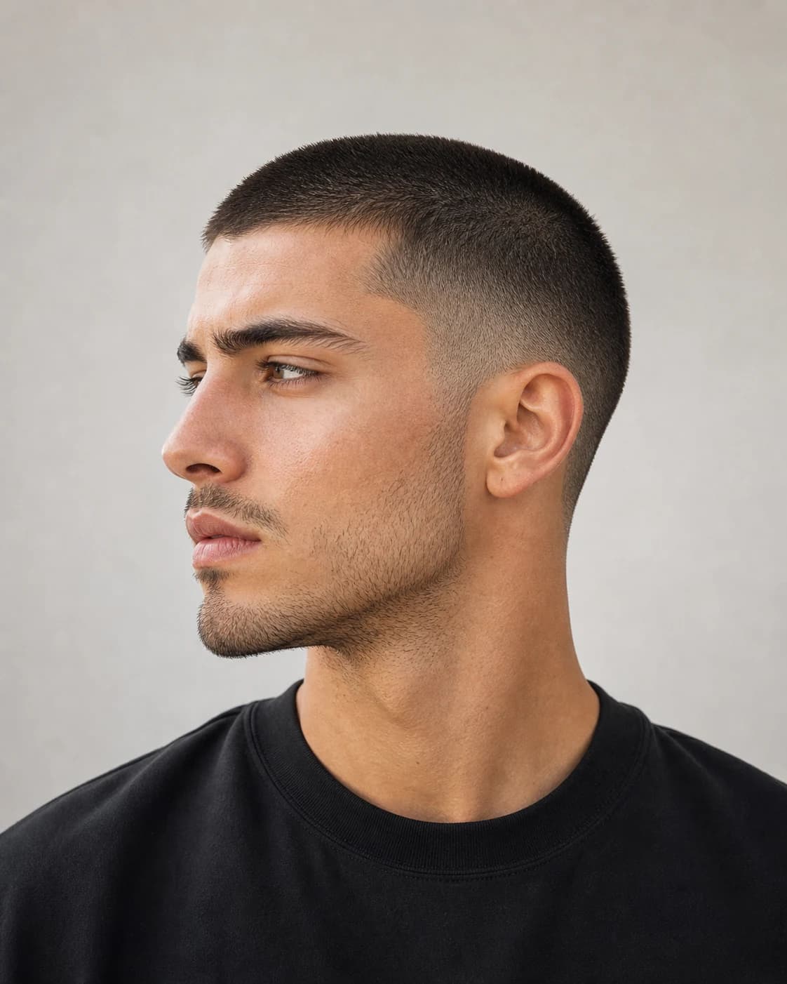 Buzz Cut - vista frontal y trasera exacta