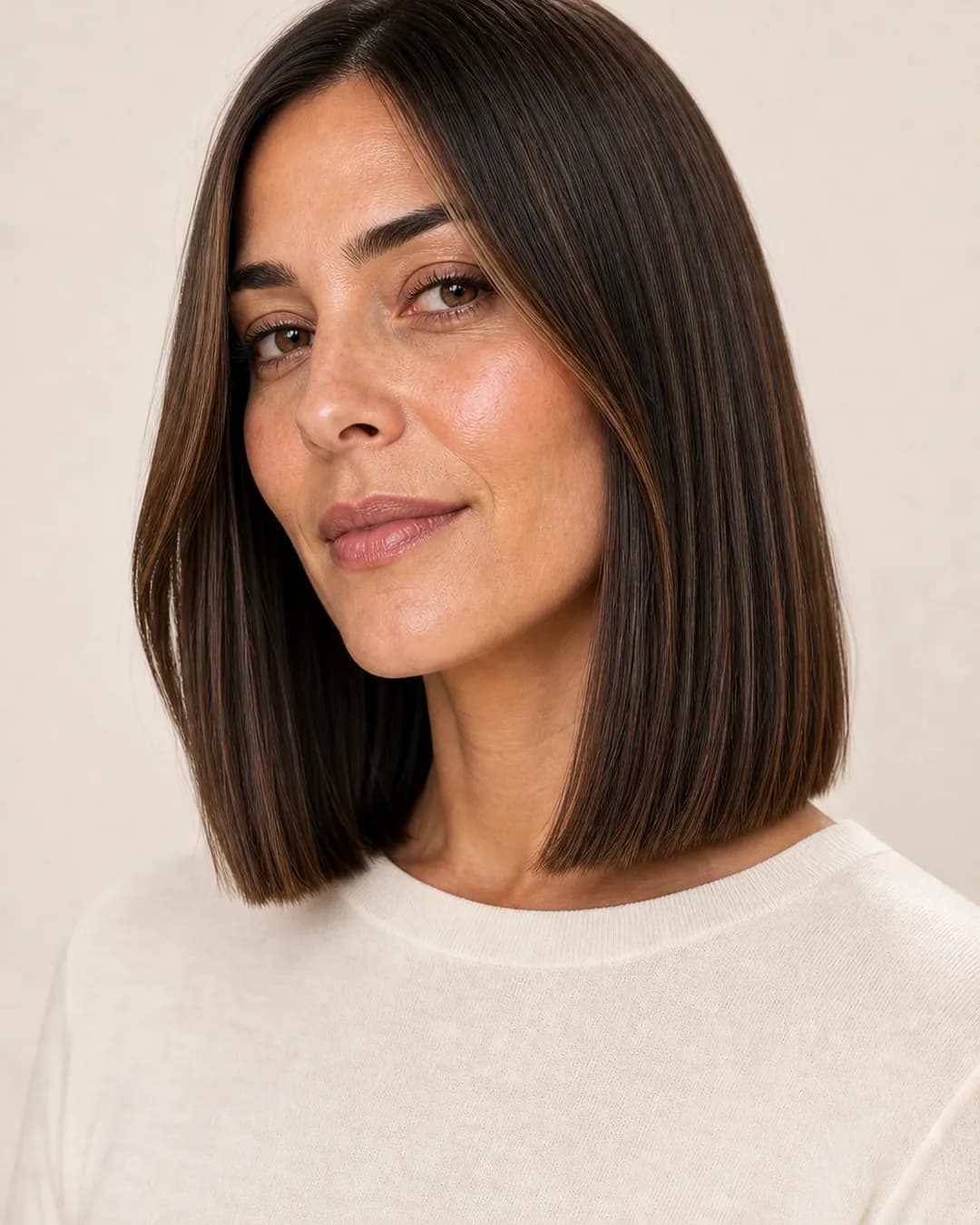 Blunt Bob Clasico — vista frontal y trasera exacta