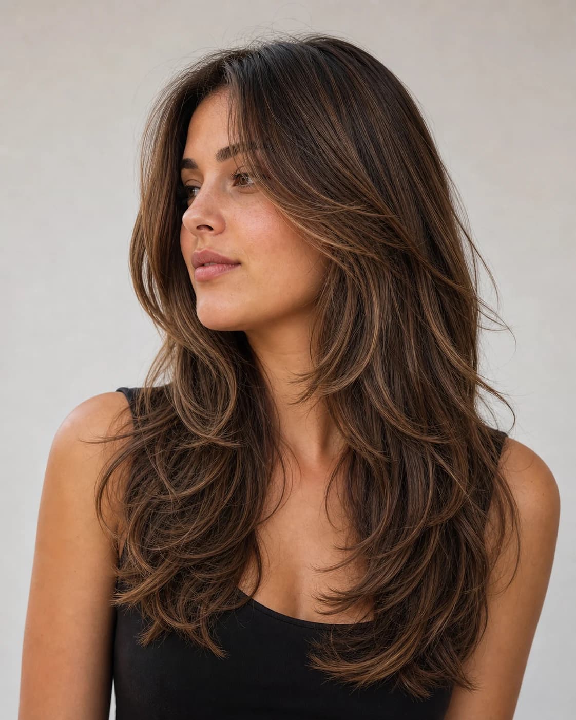 Capas largas alrededor del rostro — Cortes de pelo para cara redonda