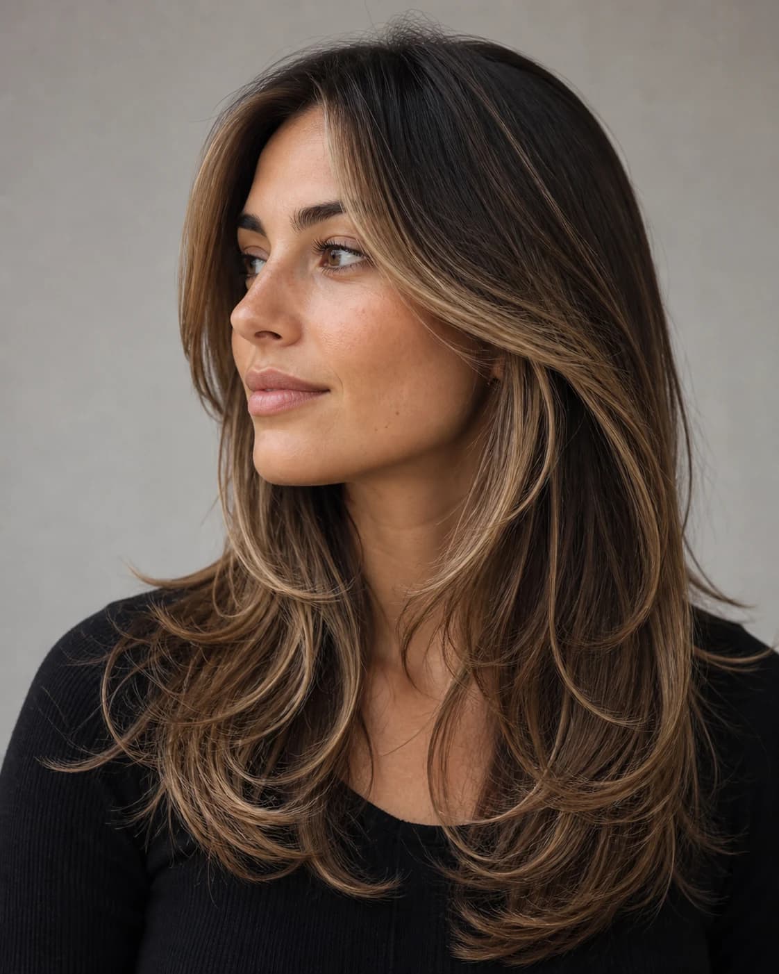Capas Plus Balayage - vista frontal y trasera exacta