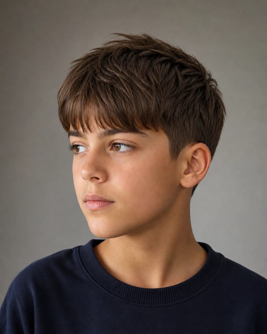 Clásico de tijera con flequillo — Cortes de pelo niños 10-12 años