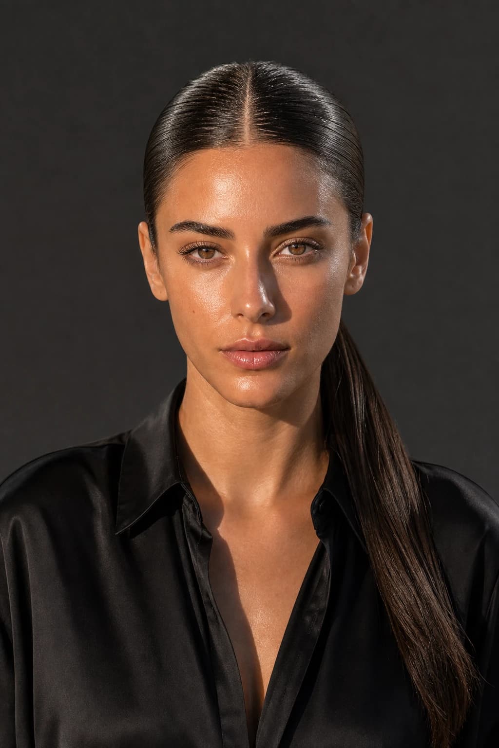 Coleta media sleek wet look editorial 2025-26