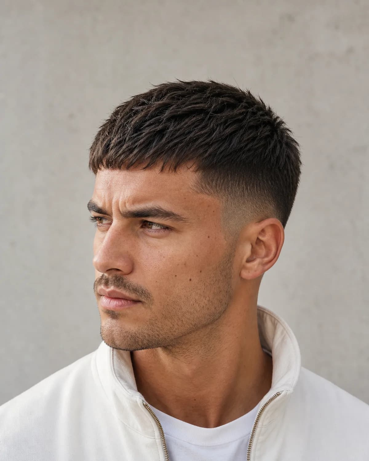 Francés moderno corto — Cortes de pelo hombre para cara alargada