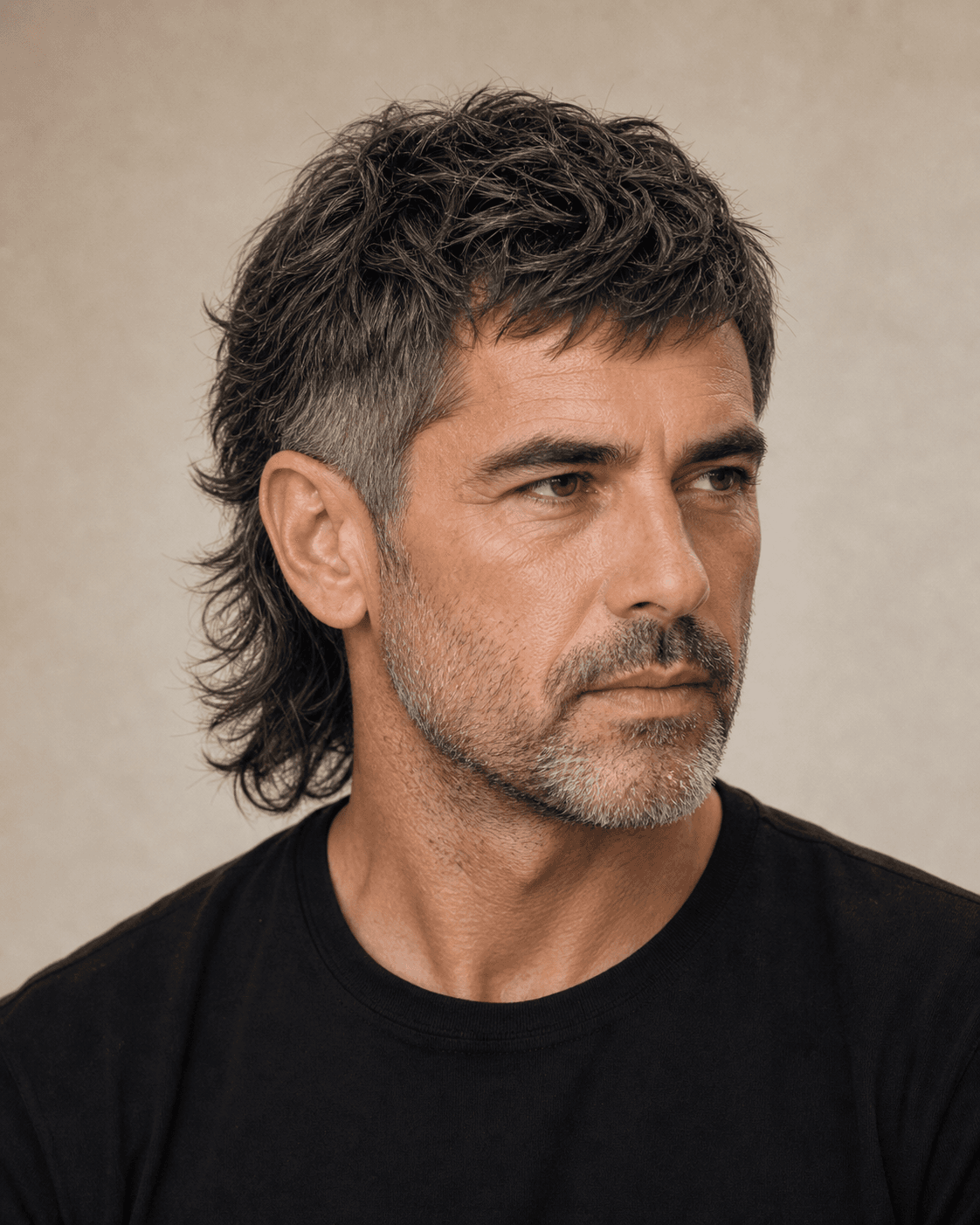 Mullet moderno — Cortes de pelo hombre 50 años