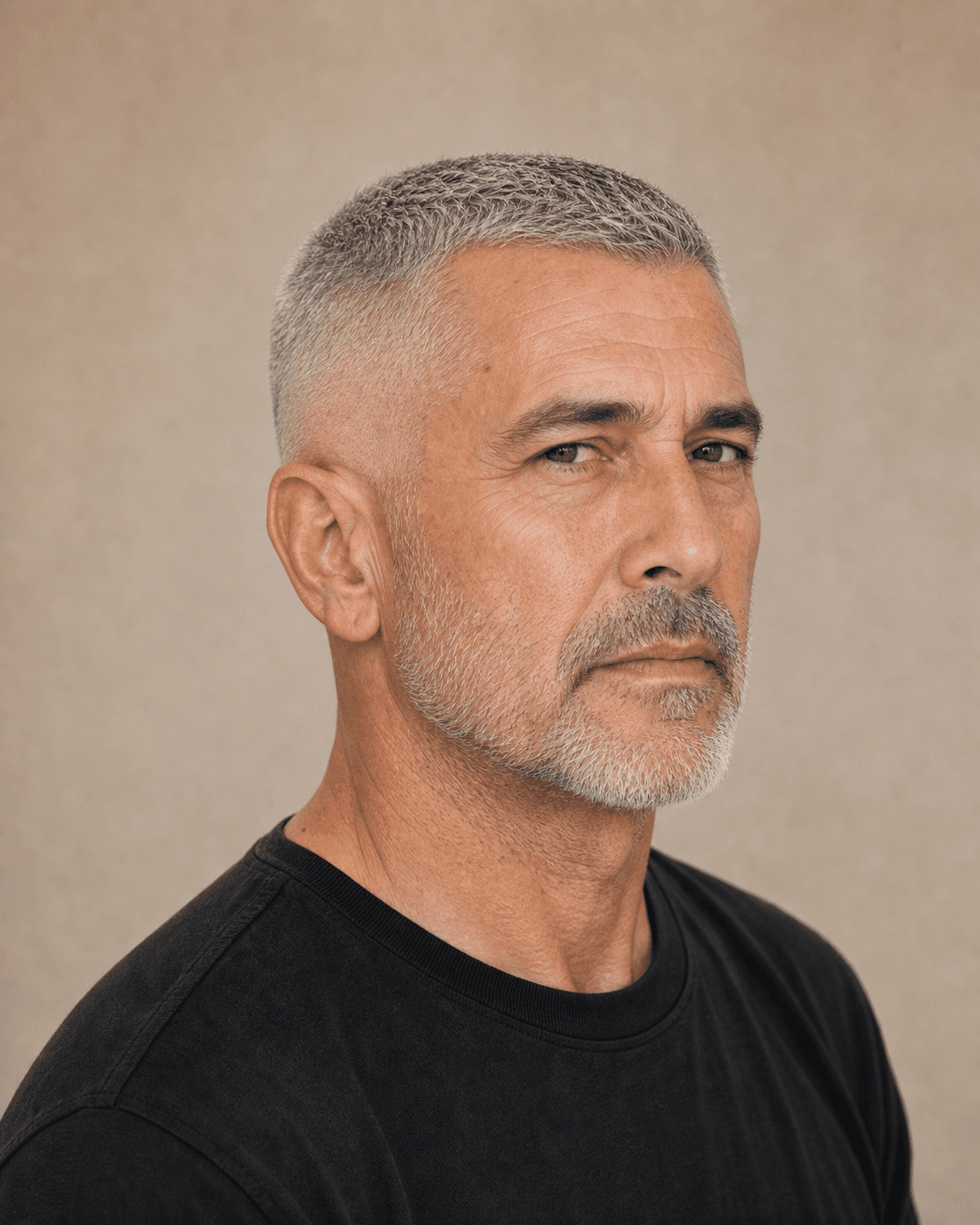 Militar + degradado bajo — Cortes de pelo hombre 60 años