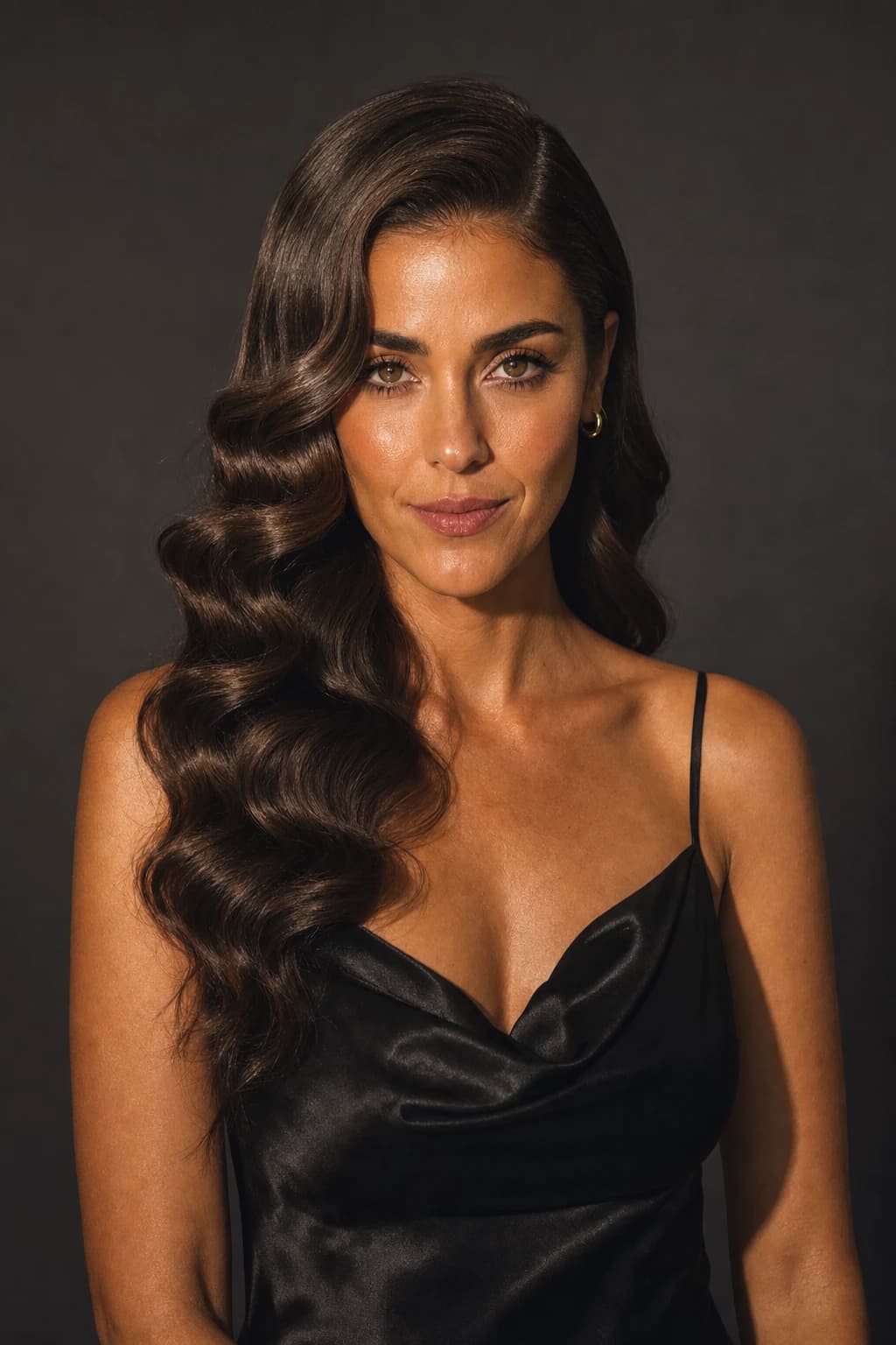 Ondas Hollywood profundas suelto — invitada noche lencero
