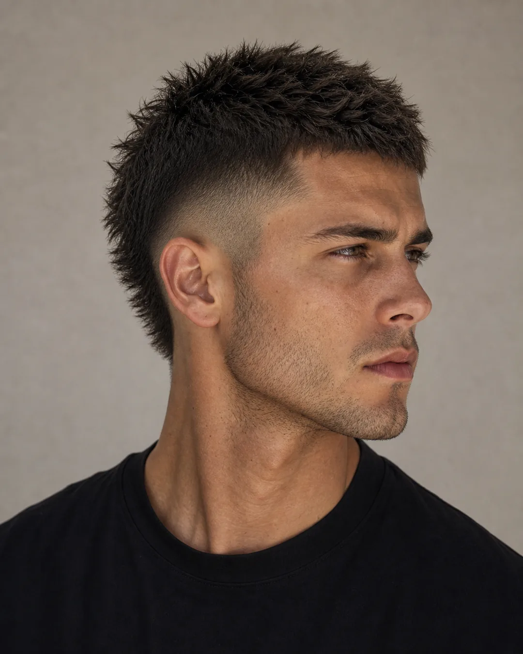 Mohicano editorial — Corte de pelo mohicano hombre