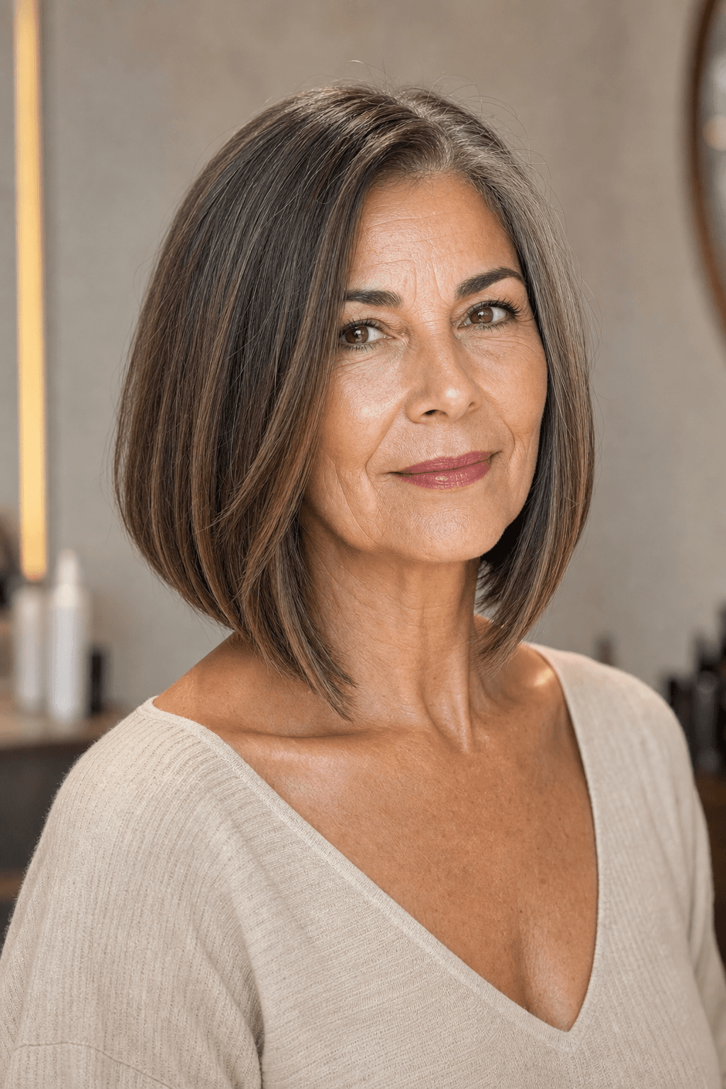 Bob clavicular angular — Cortes de pelo corto mujer 60 años
