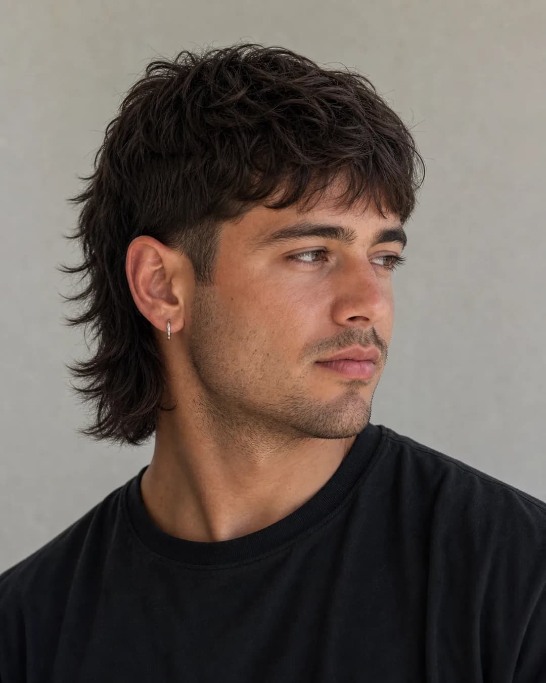 Mullet moderno (alarga rostro) — Cortes de pelo hombre para cara redonda
