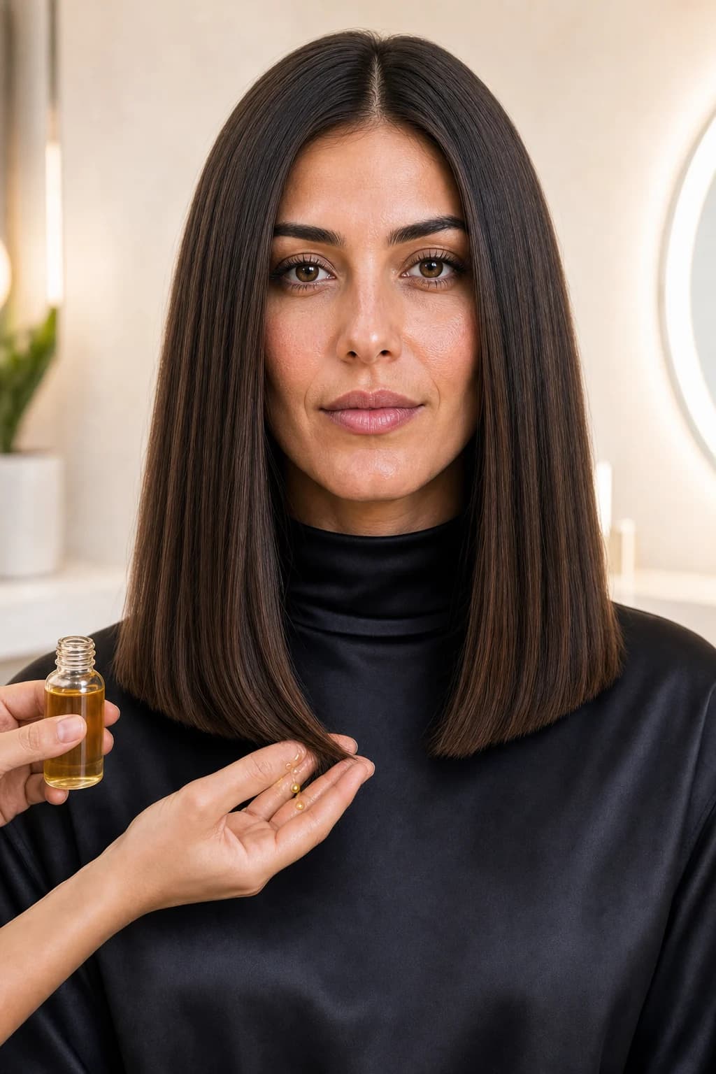Sello puntas con aceite argán jojoba — 2-3 gotas tras cada lavado