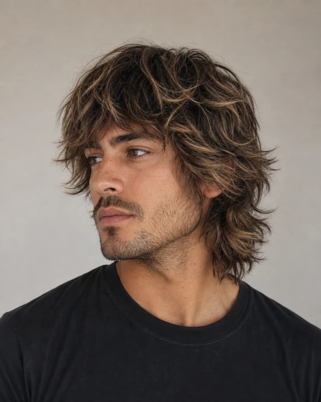 Shaggy con balayage — Corte shaggy hombre