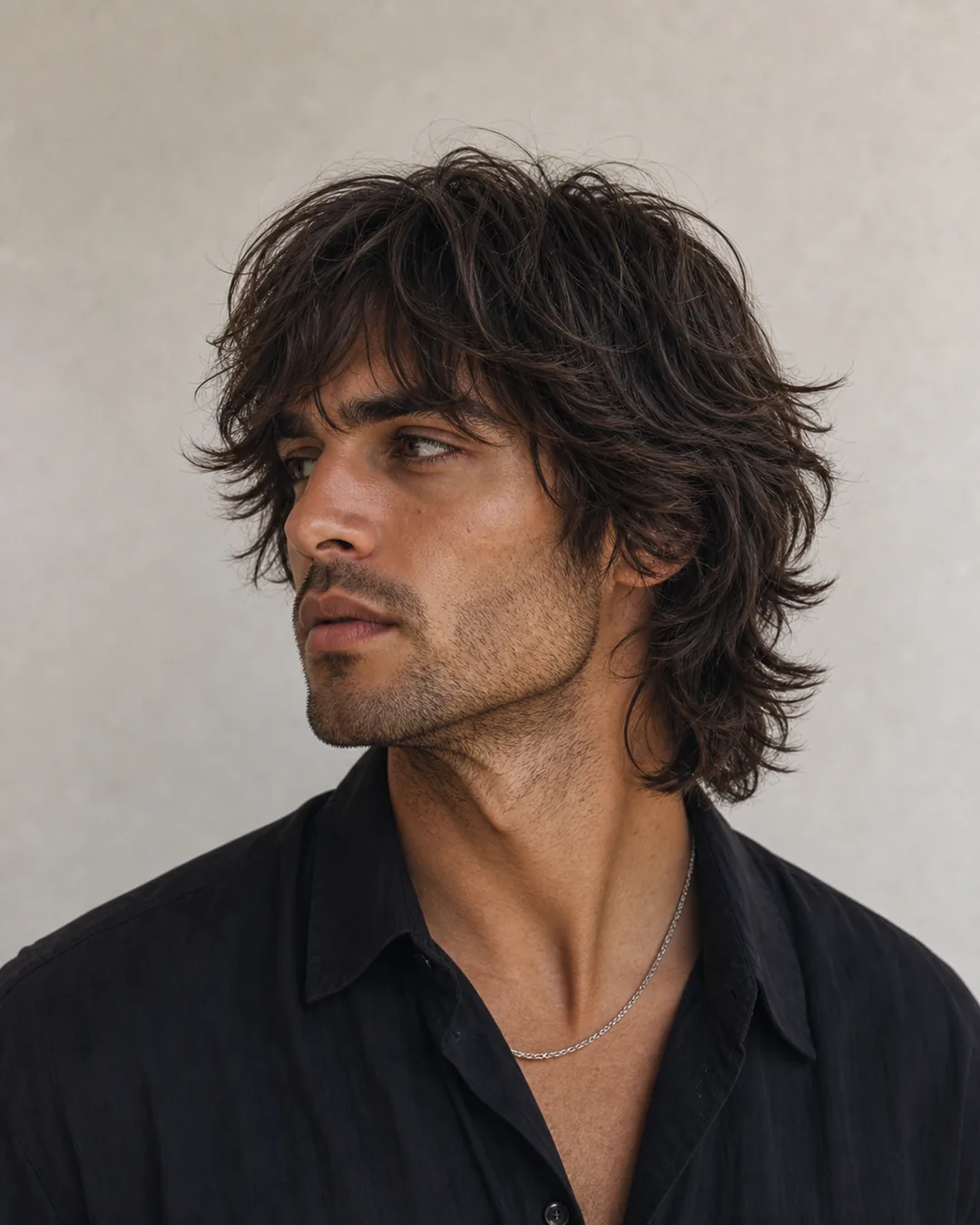 Shaggy moderno medio — Pompadour hombre moderno