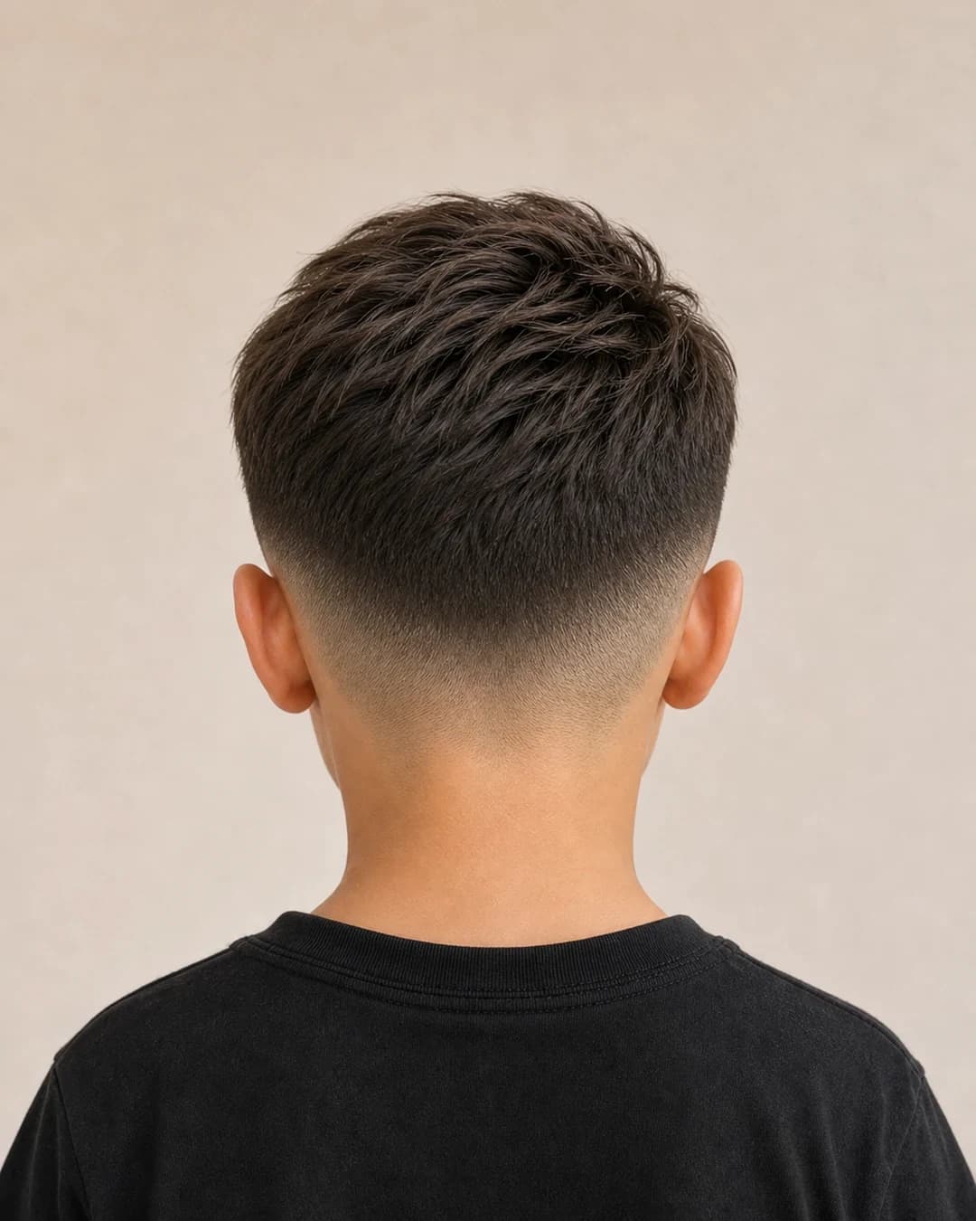 Messy Hair Fade Medio — vista trasera