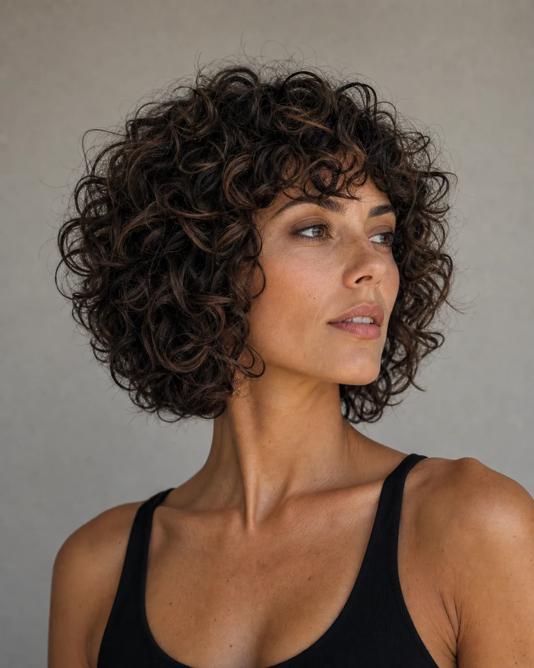 Pelo rizado: Pelo corto rizado mujer